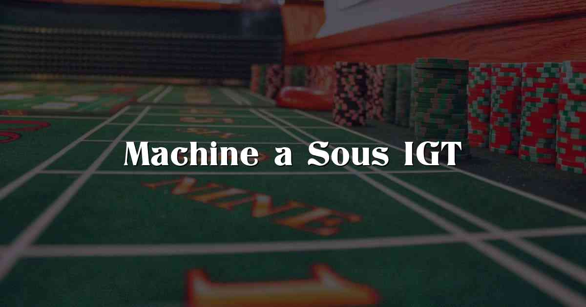 Machine a Sous IGT