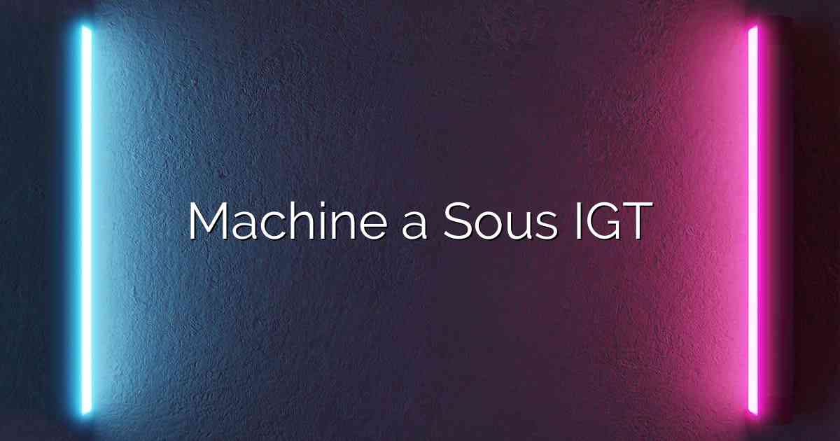 Machine a Sous IGT